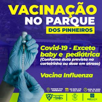 Unidade Móvel de Saúde estará no Parque dos Pinheiros com vacinação contra a Covid durante a semana