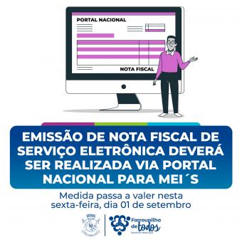 Emissão de Nota Fiscal de Serviço Eletrônica deverá ser realizada via Portal Nacional para MEI´s