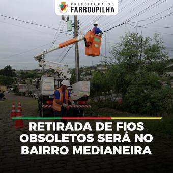 Retirada de fios obsoletos será no bairro Medianeira nesta quinta-feira