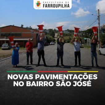 Prefeitura de Farroupilha realiza a entrega de obras de pavimentação em diversas ruas do São  José
