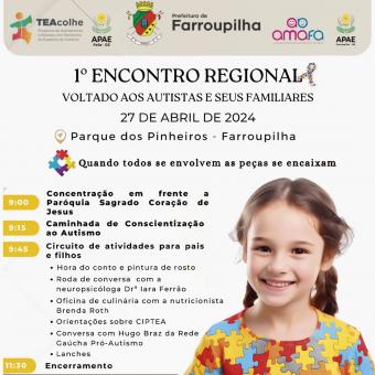 Farroupilha será uma das sedes do 1º Encontro Regional voltado aos autistas e seus familiares