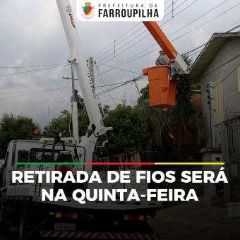 Retirada de fios obsoletos será na quinta-feira no bairro Santa Catarina