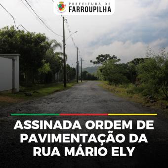 Prefeitura assina ordem de pavimentação da Rua Mário Ely no bairro Cinquentenário