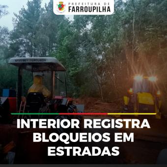 TEMPORAIS: Interior de Farroupilha registra queda de barreiras e tem estradas bloqueadas 