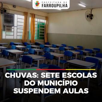 Sete escolas suspendem aulas devido às chuvas em Farroupilha