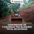 TRÂNSITO: Estrada da comunidade de 7 Colônias tem bloqueio total