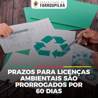 Prefeitura de Farroupilha prorroga prazos para licenças ambientais por 60 dias