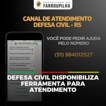 Defesa Civil do RS disponibiliza ferramenta para atendimento ao cidadão
