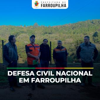 Defesa Civil Nacional faz vistoria em áreas afetadas de Farroupilha