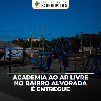 Academia ao Ar Livre no bairro Alvorada é entregue para a comunidade