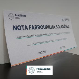 Farroupilha destina recursos para AMAFA através do Programa Nota Farroupilha Solidária